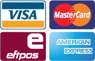 Visa, MasterCard, EFTPOS and American Express accepted